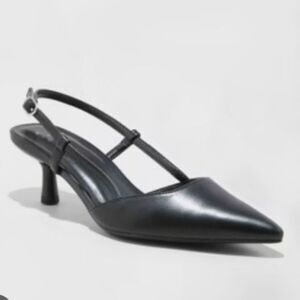Women's Annette Slingback Heels -A New Day- Black Size 11
